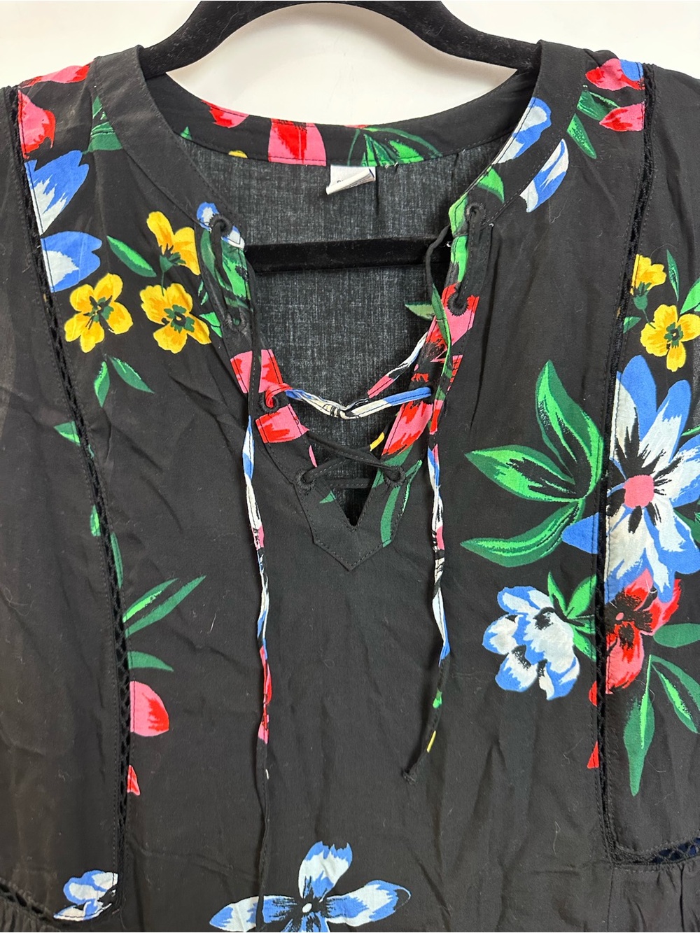 OLD NAVY Black Floral Sleeveless Dress - Picture 3 of 11